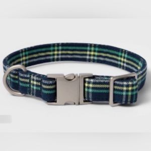 NEW  Boots & Barkley Blue/Green Plaid Dog Collar, XL